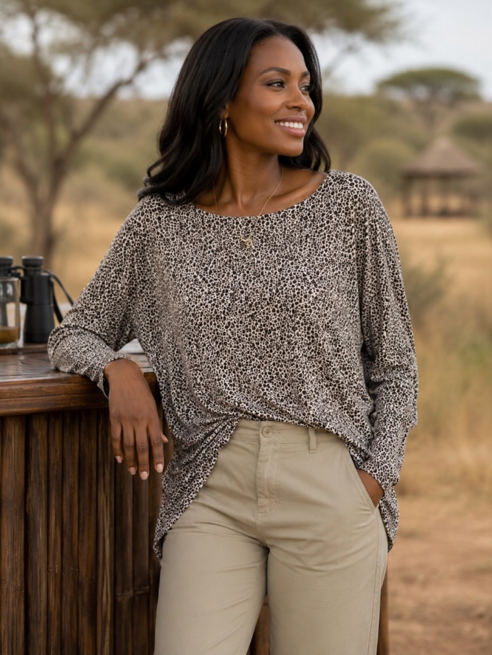 J. Jill Luxe Supima Relaxed Tee Large Petite